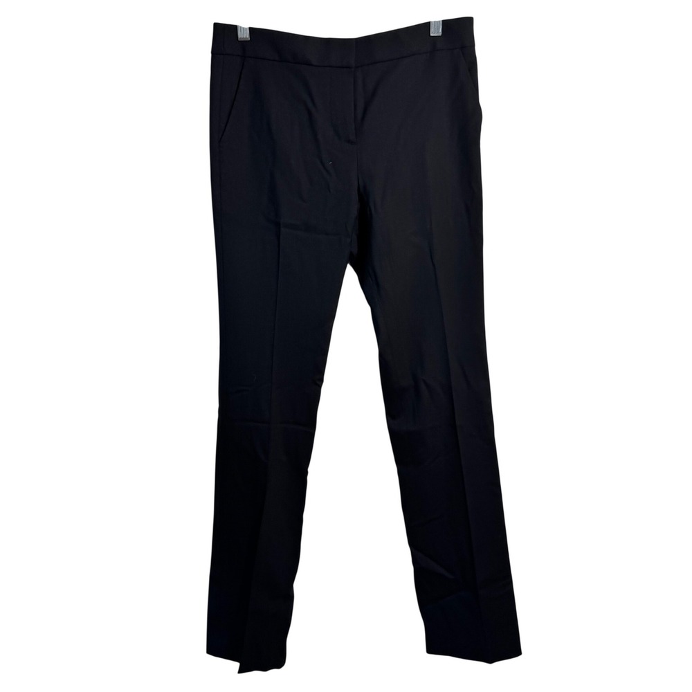 Tory Burch Black Wool Blend Straight Leg Dress Pants Size 4 Professional Trouser